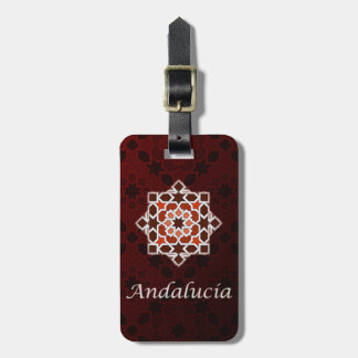 Andalusia Moorish tile art in Luggage Tag