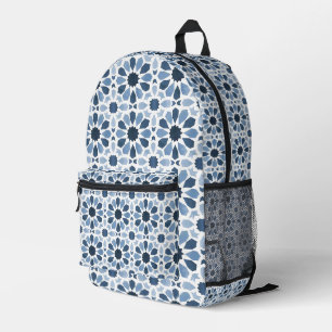 Andalusian Echoes: Boho Moroccan Geometry Printed Backpack