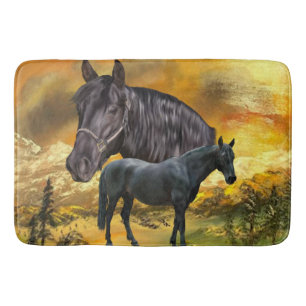 Andalusian Horse Print Bath Mat