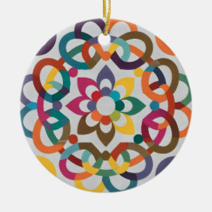 Andalusian-Moroccan mosaics Ceramic Tree Decoration