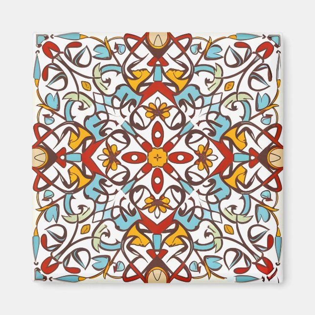 Andalusian mosaic magnet (Front)