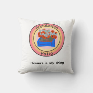 Andalusian Patio Flowers Garden Cushion