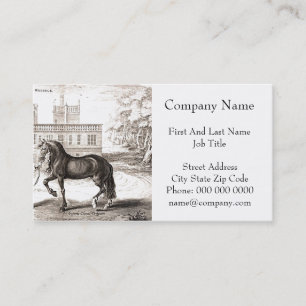Andalusian PRE Horse – Vintage Spanish Engraving Business Card