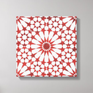 Andalusian red mosaic ALHAMBRA Canvas Print