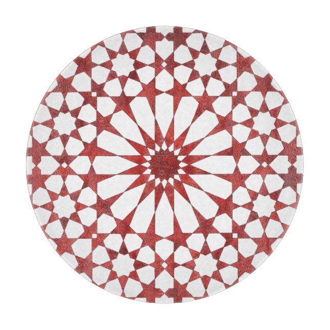 Andalusian red mosaic ALHAMBRA Cutting Board (Front)