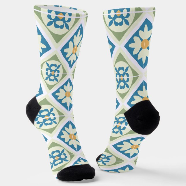 Andalusian Tiles 13 Socks (Angled)