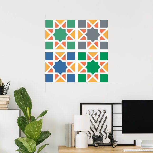 Andalusian Tiles 4 Poster (Home Office)