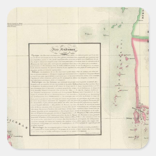Andaman Islands, Asia 109 Square Sticker (Front)