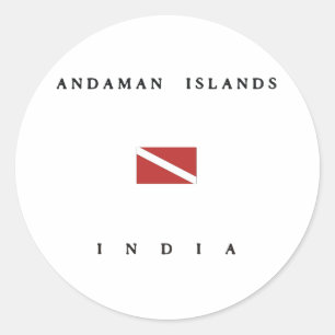 Andaman Islands India Scuba Dive Flag Classic Round Sticker