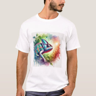 Andean Chameleon 280824AREF145 - Watercolor T-Shirt