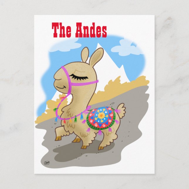 Andean Llama Postcard (Front)