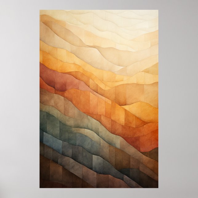 Andean Mountains: Abstract Geometric Art Poster (Front)