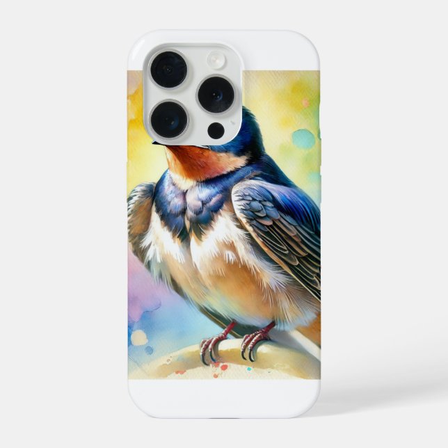Andean swallow 210724AREF111 - Watercolor iPhone Case (Back)