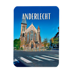 Anderlecht Belgium Photo Vintage Magnet
