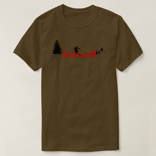 Andermatt Ski Long T-Shirt (Design Front)