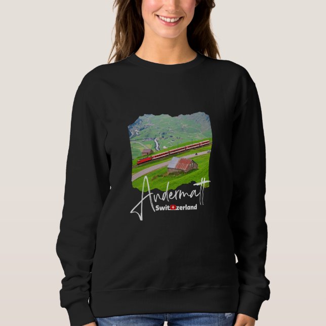 Andermatt Switzerland Hiking Andermatt Sweatshirt (Front)