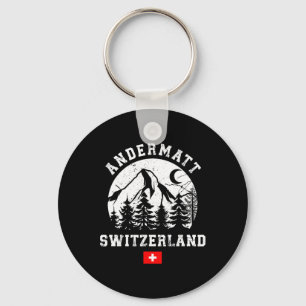 Andermatt Switzerland Ski Resort Alps Alpine Skiin Key Ring