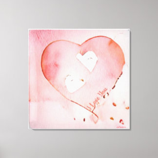 Anders Artistry "Floating Hearts" Canvas Print