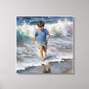 Anders Artistry* "He Plays in the Surf" Canvas Print