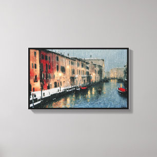 Anders Artistry* Rain On The Window In Venice* Canvas Print