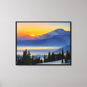 Anders Artistry* Sunrise on the mountains* Canvas Print