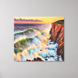 Anders Artistry* Sunset On The Wave's* Canvas Print