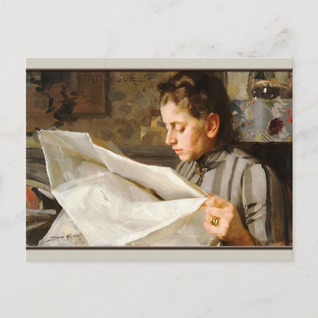 Anders Zorn Portrait of Emma CC0069 Postcard (Front)
