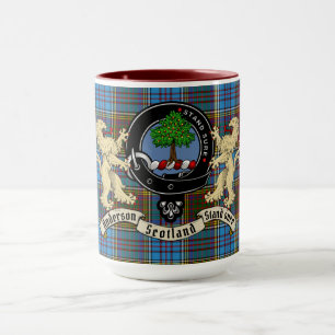 Anderson Clan Badge & Tartan  Mug