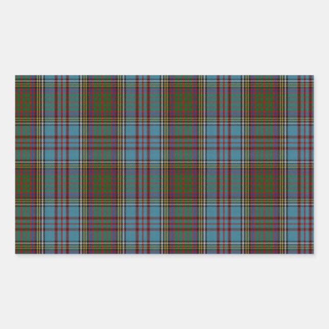 Anderson Clan Family Tartan Rectangular Sticker (Front)