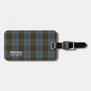 Anderson Clan Family Tartan (With name) Luggage Tag