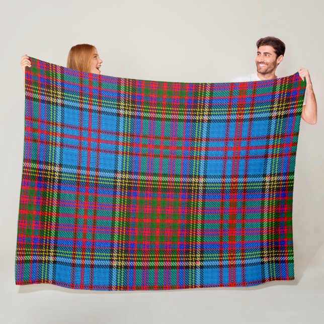 Anderson Clan Tartan Fleece Blanket (In Situ)