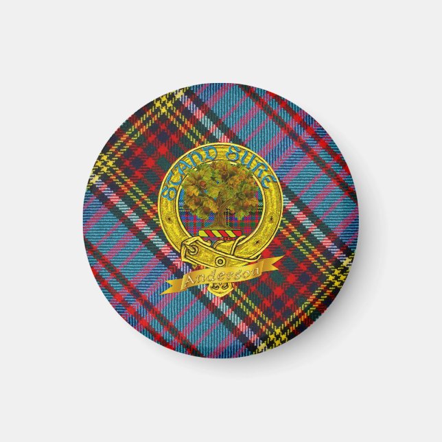 Anderson Clan Tartan & Motif Magnet (Front)