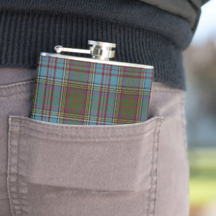 Anderson Clan Tartan Plaid Pattern Scottish Hip Flask