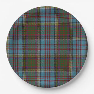 Anderson Clan Tartan Plaid Pattern Scottish Paper Plate