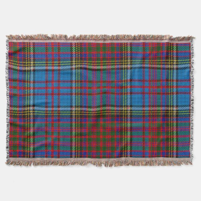 Anderson Clan Tartan Throw Blanket (Front)