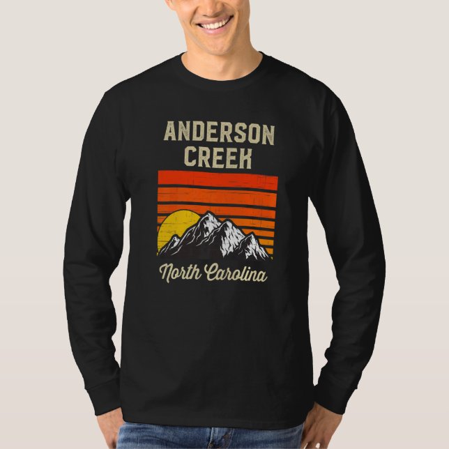 Anderson Creek North Carolina Retro City State Vin T-Shirt (Front)