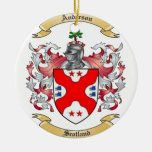 Anderson Family Crest* Ceramic Tree Decoration