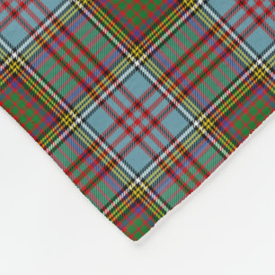 Anderson Family Tartan Plaid Pattern Fleece Blanket