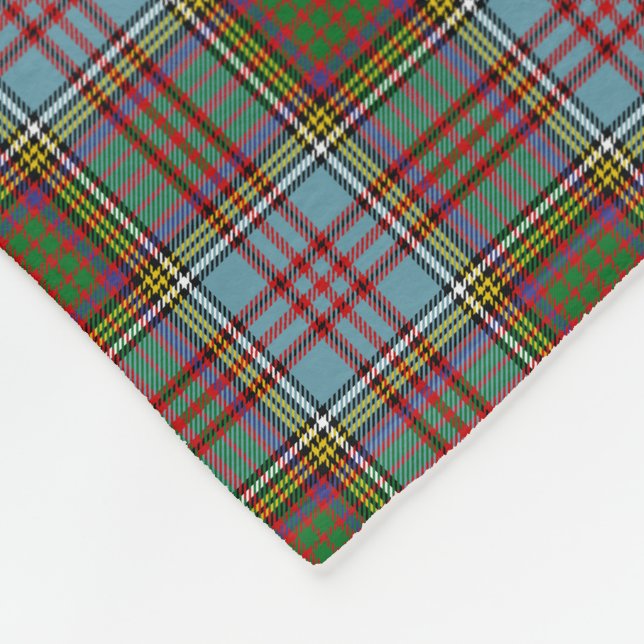 Anderson Family Tartan Plaid Pattern Fleece Blanket (Corner)