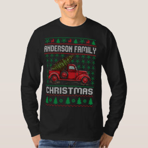 Anderson Family Ugly Christmas Sweater Red Truck F