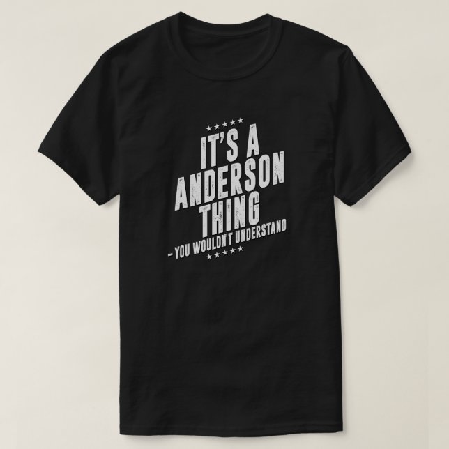 Anderson funny surname funny family T-Shirt (Design Front)