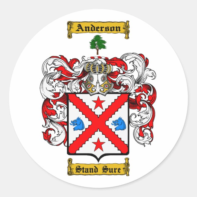 Anderson (Irish) Classic Round Sticker (Front)