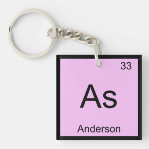 Anderson Name Chemistry Element Periodic Table Key Ring