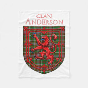Anderson of Kinnedear Tartan Scottish Plaid Fleece Blanket