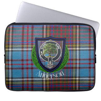 Anderson Scottish Clan Tartan and Crest Laptop Sleeve