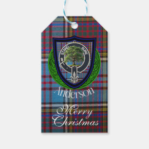 Anderson Scottish Clan Tartan & Crest Gift Tags