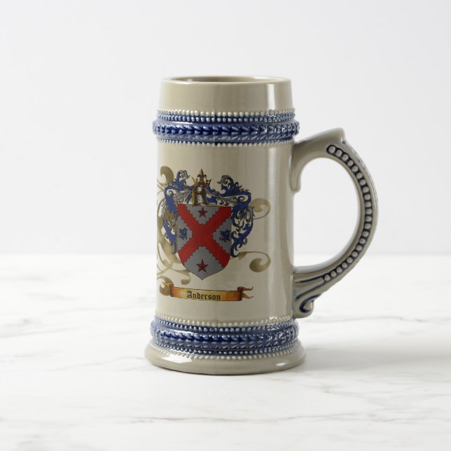 Anderson Shield / Coat of Arms Beer Stein (Right)