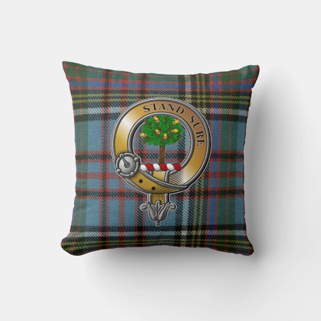Anderson Tartan & Badge Cushion (Front)