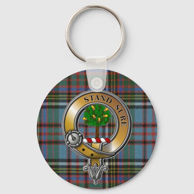 Anderson Tartan & Badge Key Ring (Front)