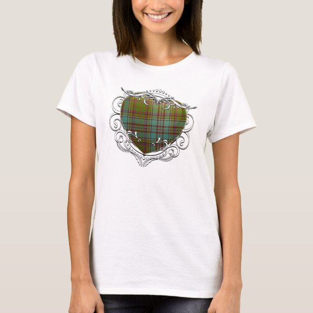 Anderson Tartan Heart T-Shirt (Front)